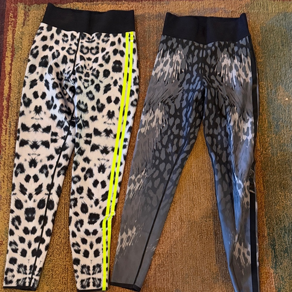 Ultracor Leopard and Abstract Print Leggings - Black, White, and Gray